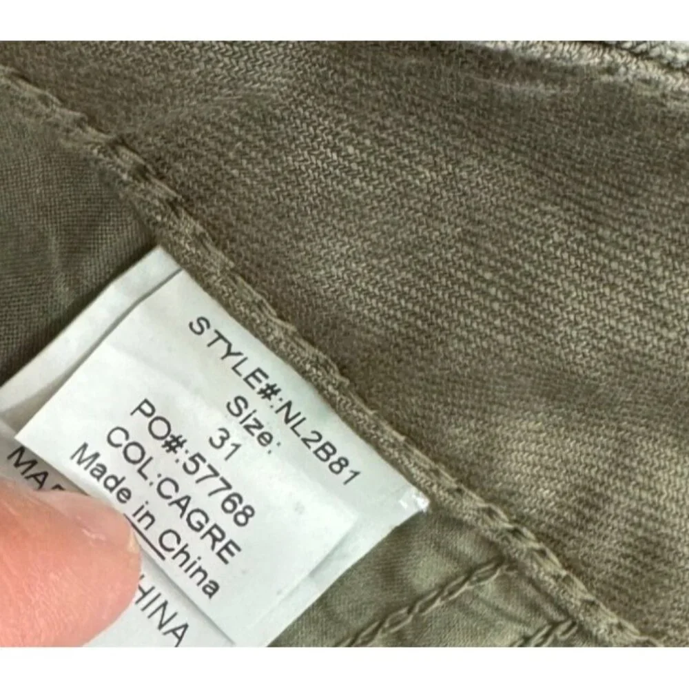Level 99 Sienna Boyfriend Pants Olive 90s beachy linen sz 31 - Picture 11 of 11